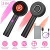 3 In 1 Red Light Scalp Massager Brush Cordless Hair Oil Applicator Massage Comb with 3 Modes Rechargeable IPX7 Waterproof