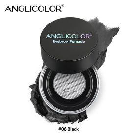 Waterproof And Sweatproof Eyebrow Pencil Long Lasting Eyebrow Cream Set With Brush And Card Wooden Eyebrow (Option: Jet Black06)