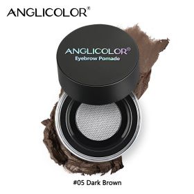 Waterproof And Sweatproof Eyebrow Pencil Long Lasting Eyebrow Cream Set With Brush And Card Wooden Eyebrow (Option: Dark Brown05)